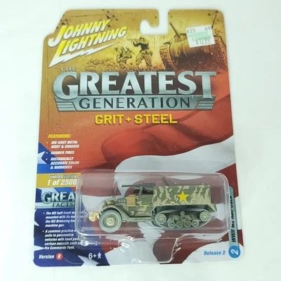 Johnny Lightning Greatest Generation WWII Crit Steel M2 Half Truck NEW - Image 1 of 4