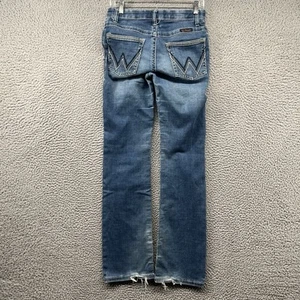 Wrangler Willow Ultimate Riding Jeans Womens 5 Fit 29x34 Pants Straight Low Rise - Picture 1 of 16