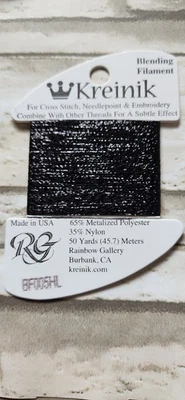 Kreinik Blending Filament Metallic YOU CHOOSE YOUR COLORS 50 meters 55.6 yds NEW - Image 1 of 4