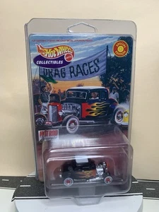 Hot Wheels Collectibles Hot Rod Drag Races '32 Ford Deuce Coupe Black/Flames NIP - Picture 1 of 14