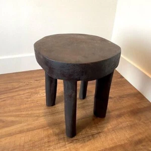 11”L x 14”H Lobi Stool 4 - Statuina antica sgabello tribale africana per arredamento - Foto 1 di 8