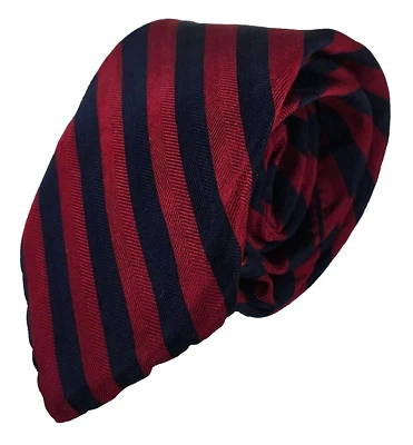 Vintage Oleg Cassini by Burma Necktie Featuring Blue and Red Stripes, Menswear - Image 1 of 4