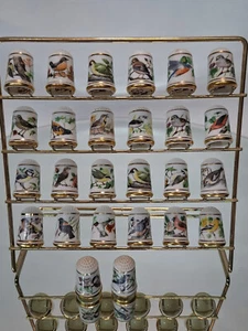 26 x Porzellan Fingerhüte Franklin Limited Edition Vogelmotive - Bild 1 von 5