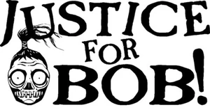 JUSTICE FOR BOB SMALL BEETLEJUICE SHRUNKEN HEAD VINYL DECAL CAR TRUCK HOOD SIDE - Picture 1 of 2