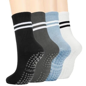Pilates Socks with Grips for Women Yoga Socks Barre Socks Non Slip Socks Grip... - Picture 1 of 7
