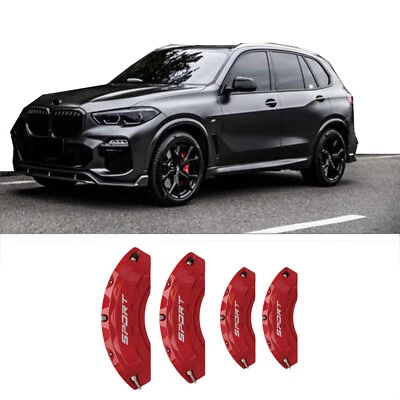 4pc Red Aluminum Brake Caliper Covers Front Rear for BMW X5 Accessories - Image 1 of 4
