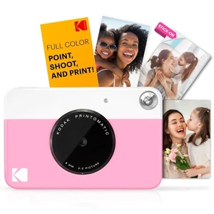 KODAK Printomatic Full-Color Instant Print Digital Camera - Zink 2x3" Sticky-Bac - Picture 1 of 11