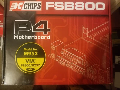 PC CHIPS M952 Socket 478 FSB 800 Via PT800/8237 Pentium 4 Motherboard  - Image 1 of 2