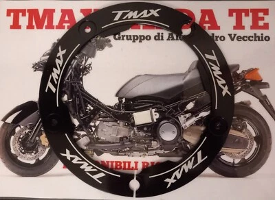 COPRI COVER CORONA CINGHIA TRASMISSIONE TMAX 530 2012 2013 2014 2015 2016 NERO - Imagen 1 de 2