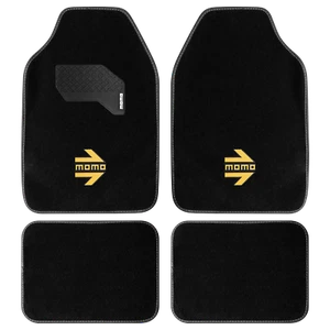 Momo Car Floor Mat - UNIVERSAL CARPET CAR MATS - ARROW LOGO - YELLOW - 4pcs - Picture 1 of 2