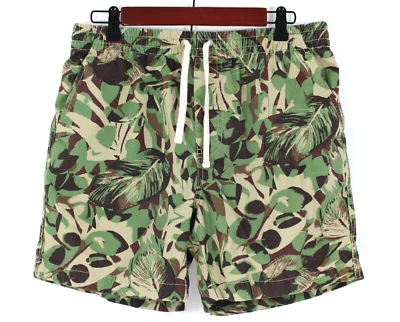 Pantalones Cortos J.Crew Dock En Hoja de Selva Camuflados - Algodón - Tropical Hawaiano Para Hombre Medianos Foto 1 de 4