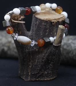 beaded bracelets unisex, handmade, natural, gemstones, new - Picture 1 of 1