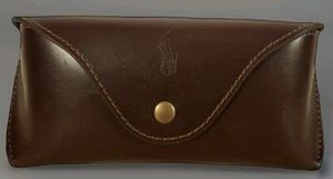 VINTAGE POLO Ralph Lauren BROWN LEATHER SUNGLASS EYE GLASS CASE ONLY - Picture 1 of 14