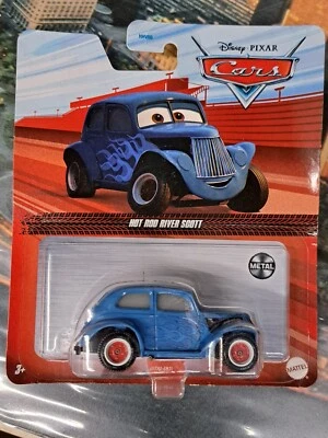 Disney Pixar Cars Hot Rod River Scott miniatura coleccionable coche de carreras sellado  Foto 1 de 4