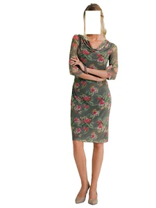 Marken Mesh - Kleid oliv-rose Gr. 40, 44, 46, 48, 50, 52, Gr. 54 0518335513   - Picture 1 of 4