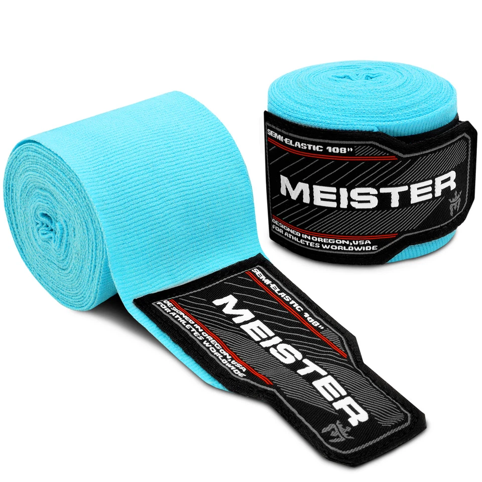 JUNIOR 108" ELASTIC HAND WRAPS (PAIR) - MEISTER MMA Mexican Boxing Women Kids - Image 1 of 1