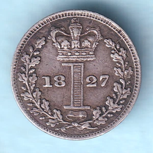 Great Britain. 1827 George 1111 -Silver Maundy Penny.. gVF - Picture 1 of 2