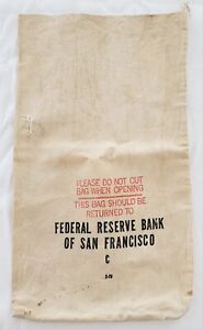 Vintage Money Bag from The Federal Reserve Bank of San Francisco