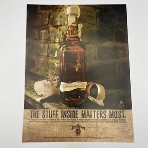 Jim Beam Bourbon 2004 Print Ad 8"x10.5" the stuff inside matters most wall art - Picture 1 of 2