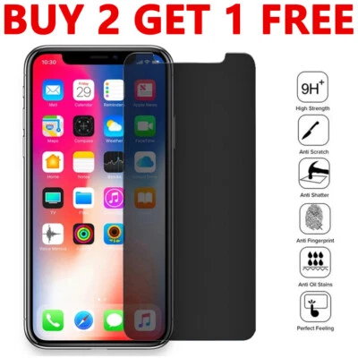 1/2 PCS Privacy For iPhone 15 14 13 12 11 Pro Max Film Screen Protector - Image 1 of 4