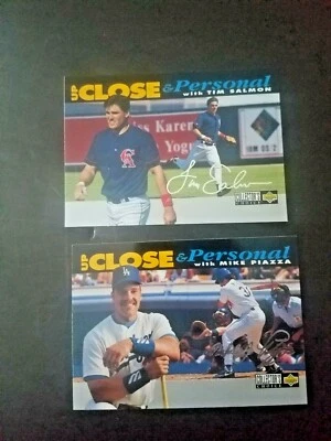 1994 COLLECTORS CHOICE #637 PIAZZA & #639 SALMON   SILVER SIGNATURE   MINT - Image 1 of 2