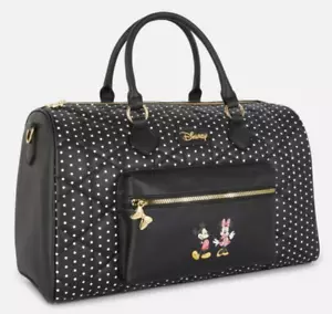 Mickey Mouse Weekender Bag Pocka Dot Faux Leather Large Disney Minnie Mouse - Imagen 1 de 3