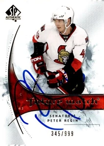 Peter Regin - Signed 2009-10 SP Authentic Future Watch 345/999 Rookie Card #185 - Picture 1 of 2
