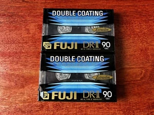 Two (2) Fuji DR-II Type 2 High Bias CrO2 90 Minute Cassette Tape New Sealed - Imagen 1 de 1