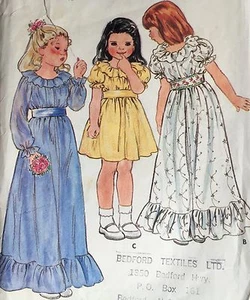 CUT VINTAGE 1 9'80-90'S 'BUTTERICK' GIRLS FANCY DRESS PATTERN 3119 SIZE 5 - Picture 1 of 2