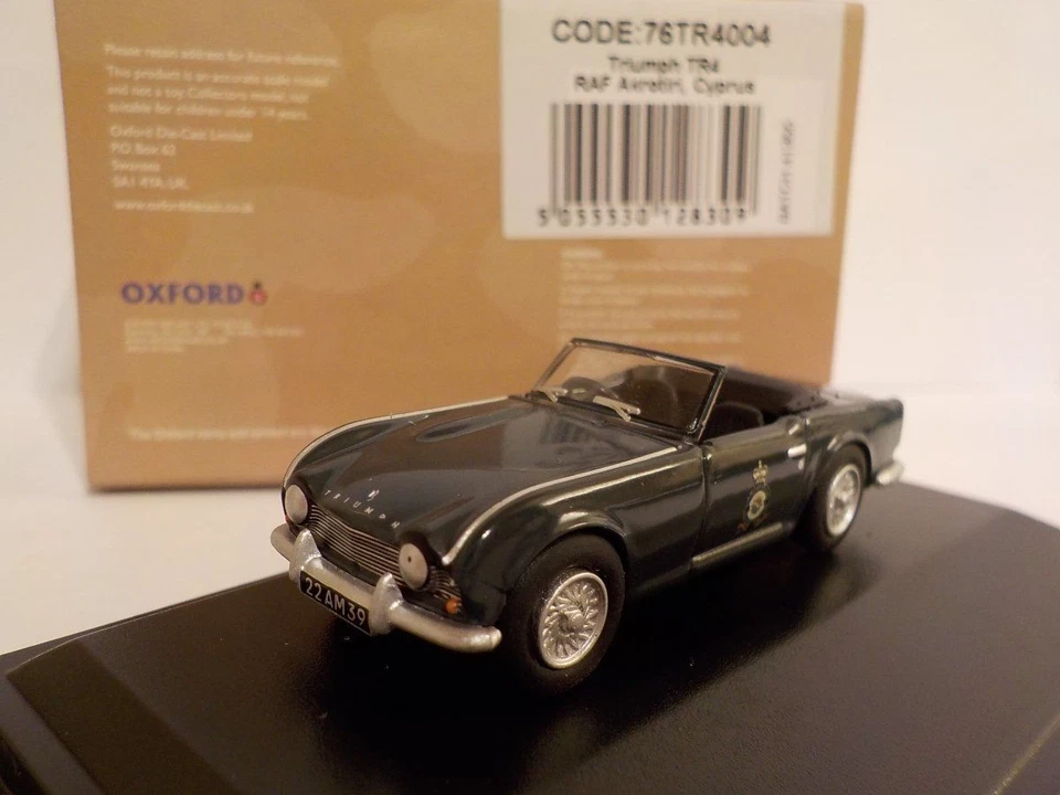 Triumph TR4 RAF, voitures miniatures, Oxford Diecast 1/76 - Photo 1/1