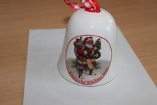 Rosenthal Glocke, Fröhliche Weihnachten, bunt, Porzellan,8,5x8 cm, neu,