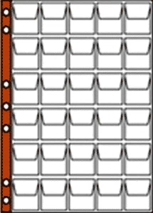 INSERTO PER MONETE UNI 30 CASELLE - DITTA MASTER PHIL - Imagen 1 de 1