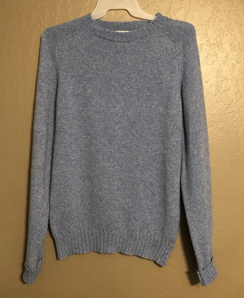 Suéter Vintage The Fox Collection Azul Cielo Años 70 Mezcla Lana - Mediano XTall Foto 1 de 2