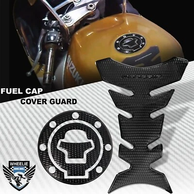 PERFORATED BLACK PRO GRIP FUEL TANK PAD+GAS CAP COVER 97-03 GSXR-600/750/1000 Foto 1 de 4