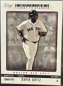 2009 Topps Ticket To Stardom "David Ortiz" - Picture 1 of 2