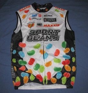 Jelly Belly Men's Large Cycling Team Sleeveless Jersey by Fast Freddie - Picture 1 of 3