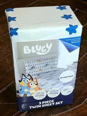 BLUEY 3pc Twin Sheet Set! 1 Fitted, 1 Flat Sheet & 1 Pillowcase #18389 - Image 1 of 4