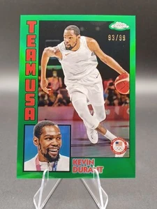 2024 Topps Chrome U.S. Olympics Hopefuls 1984 Topps Green Ref Kevin Durant /99 - Picture 1 of 2