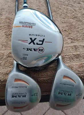 Golf Men's Set RAM  Driver FX 10 460 cc Woods , Right H Graphite Very Good Cond - Image 1 of 4
