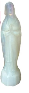 Rara statuina grande 7” Sabino Paris vetro artistico opalescente Vergine Maria Madonna - Foto 1 di 6