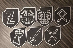 Taktisches Schild. 7 Chevrons der motorisierten Divisionen der Waffen SS. Wehrmacht - Bild 1 von 14
