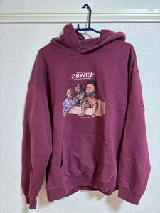 Ripattack Burgundy Hooded Parka with Graphic Print, Used - Picture 1 of 3