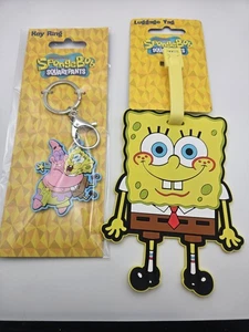 SpongeBob SquarePants Luggage Tag And Key Ring Viacom 2025 Nickelodeon - Picture 1 of 8