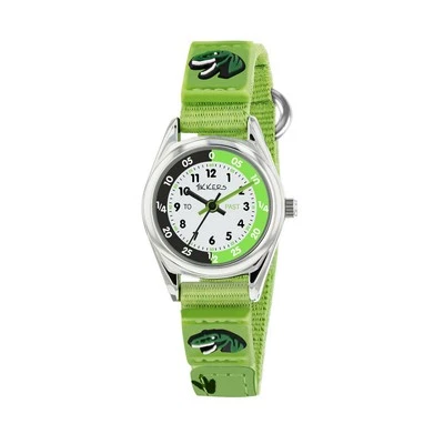 Tikkers Time Teacher Canvas Watch with Adjustable Silicone Straps - Green - image 1 of 4