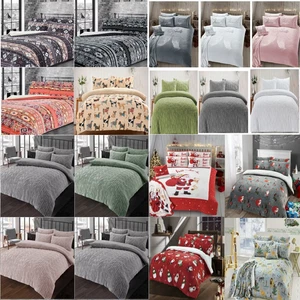 Teddybär Fleece Bettbezug Set Sherpa Thermo Warm Bettwäsche Set Wende - Bild 1 von 128