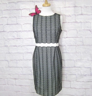 Ivanka Trump зубчатый кружева черный и слоновой кости платье без рукавов размер 8 - Изображение 1 из 4