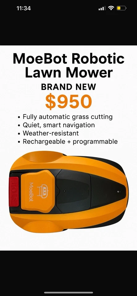 MoeBot S5 Automated Lawn Mower - image 1 of 1