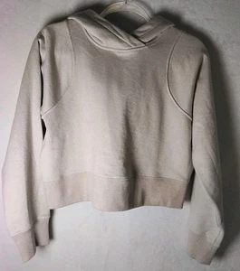 Lululemon Damen Gr. 6 Loungeful Beige Cropped/Gold Glitzer Relaxed Fit Hoodie - Bild 1 von 10