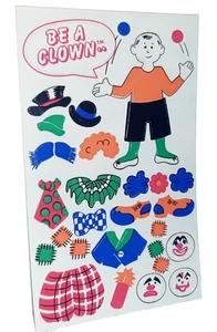 Hoja de pegatinas de actividad Sandylion Maxi 1984 SÉ UN PAYASO colores oscuros RARO - Imagen 1 de 2