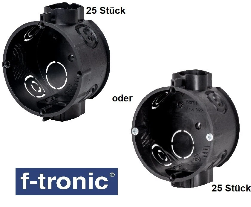 25 Stück Unterputzdosen Gerätedosen Schalterdosen E106M25 46mm tief - Bild 1 von 1
